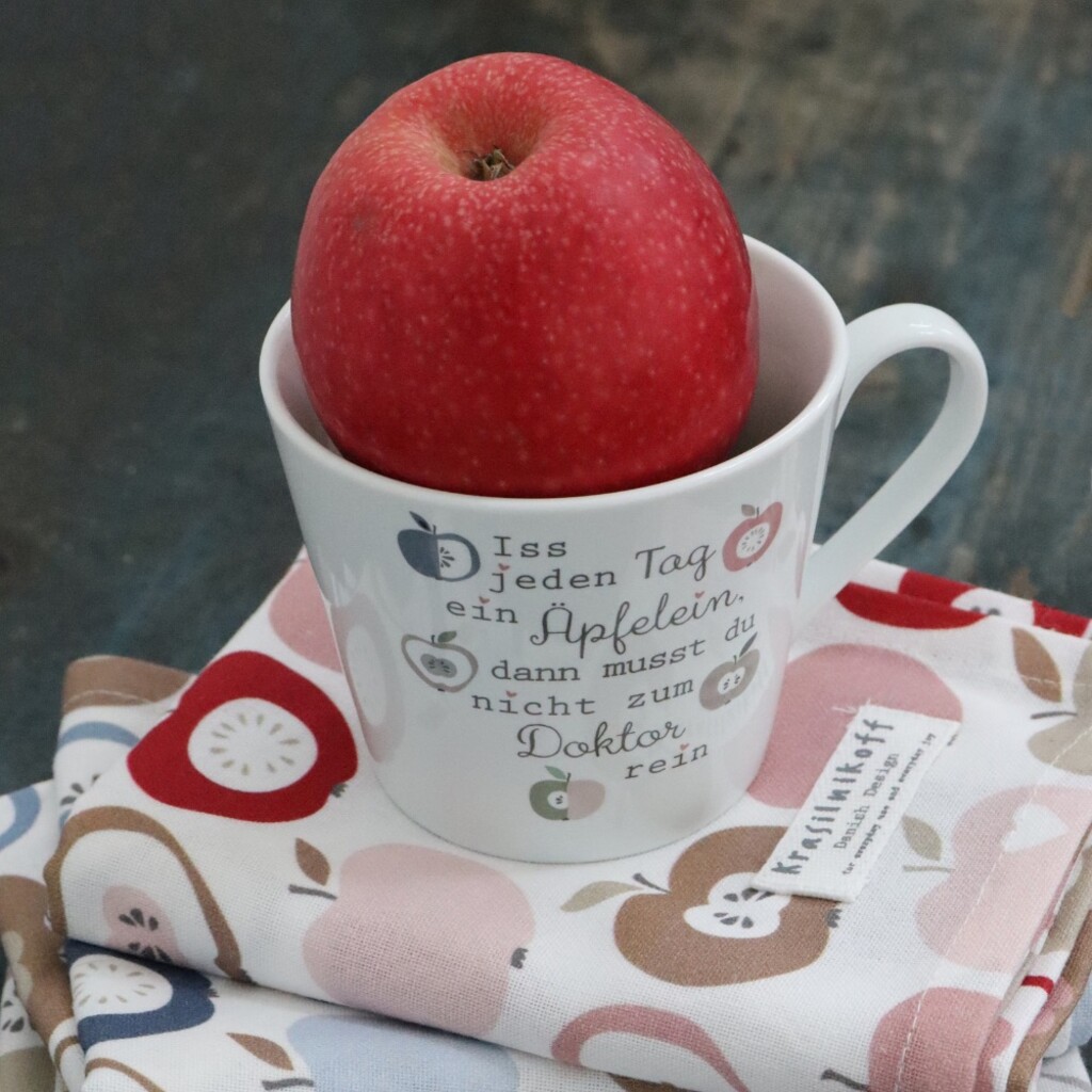 Krasilnikoff Happy Cup, Iss jeden Tag ein Äpfelein online kaufen bei SKANDEKO (Ansicht 2)