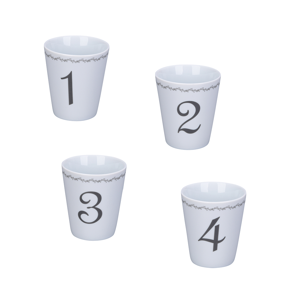Krasilnikoff Happy Mug Advents Becher 1,2,3,4