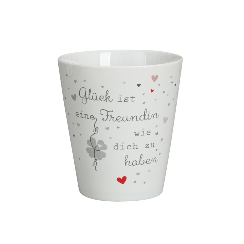 Krasilnikoff Happy Mug Becher, Glück ist eine Freundin wie Dich zu haben online kaufen bei SKANDEKO