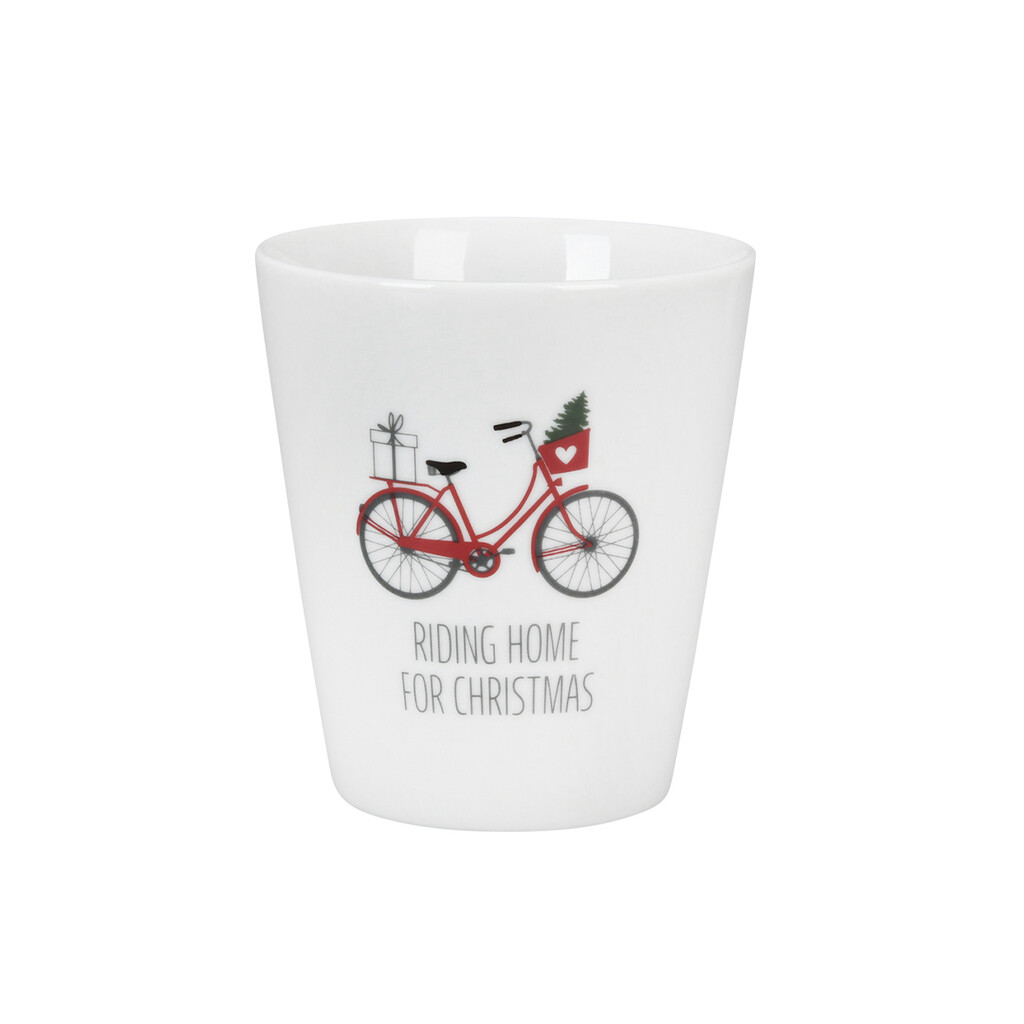 Krasilnikoff Happy Mug Becher Riding Home for Christmas Bike Preview Image