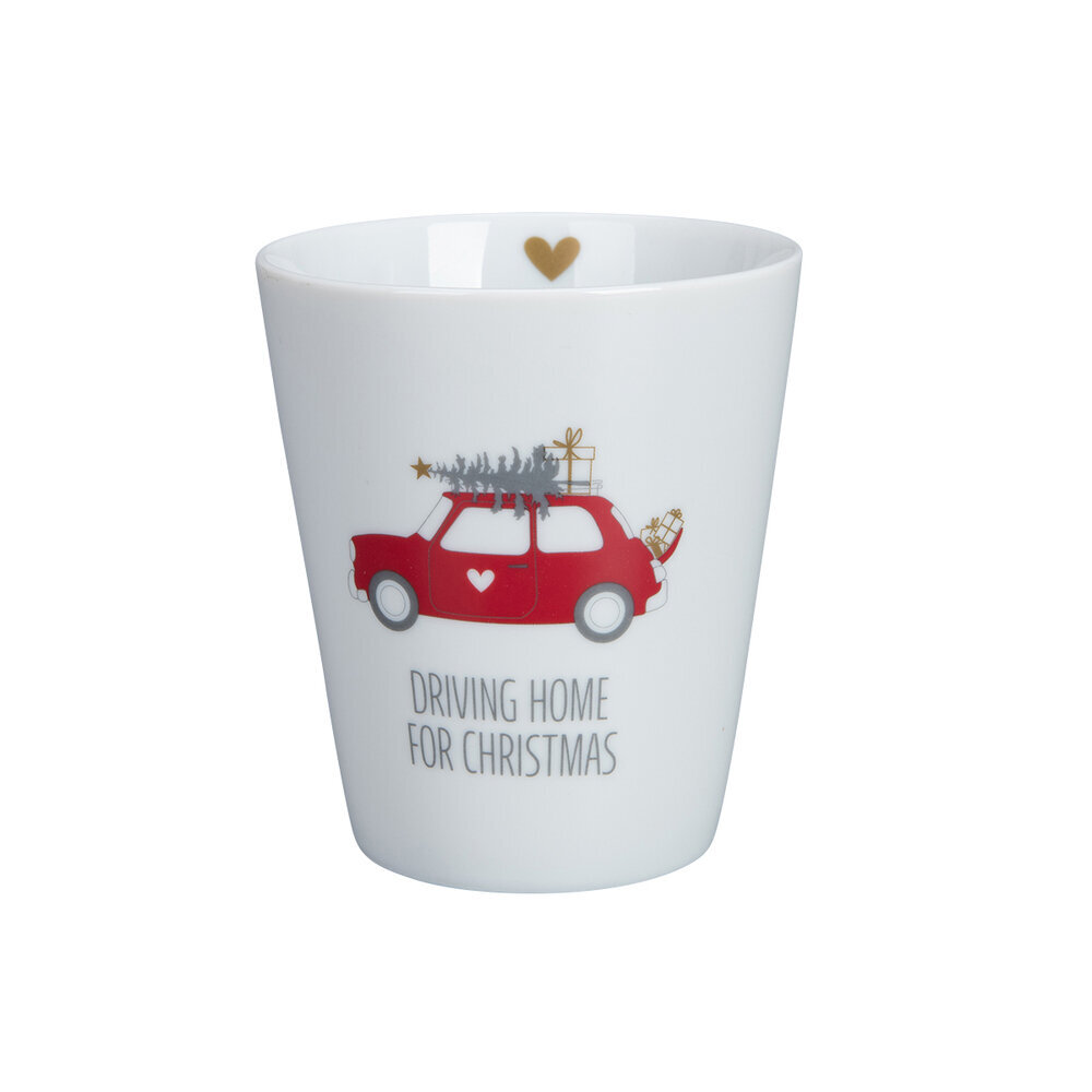 Krasilnikoff Happy Mug, Driving Home for Christmas, Red Preview Image