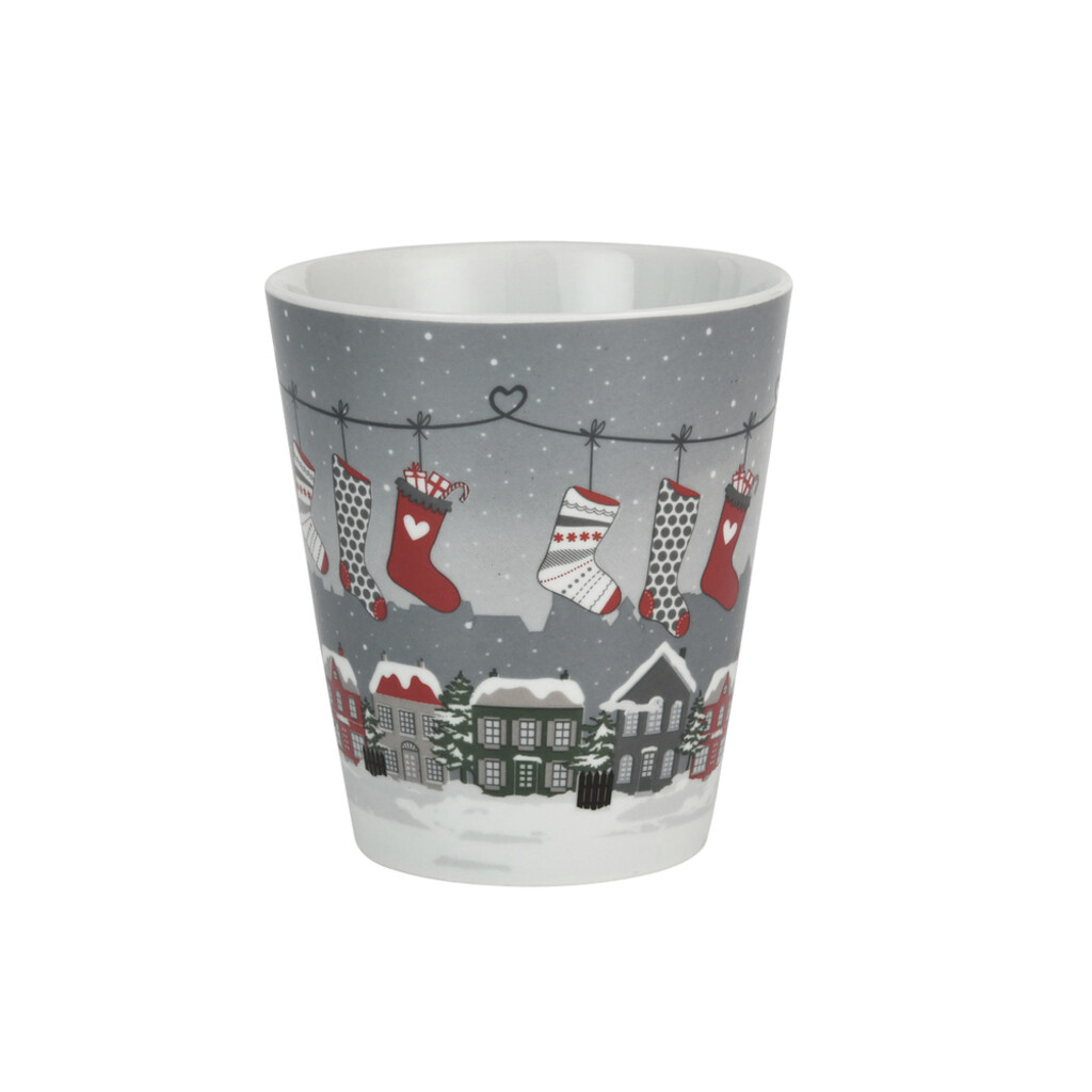 Krasilnikoff Happy Mug Weihnachtsbecher Stockings in City Preview Image