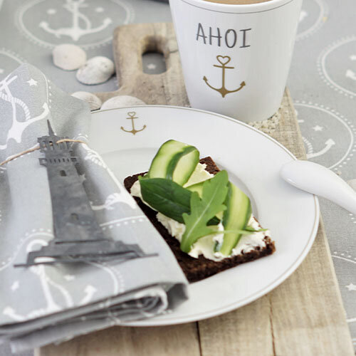 Krasilnikoff Kuchenteller Gold Anchor Preview Image