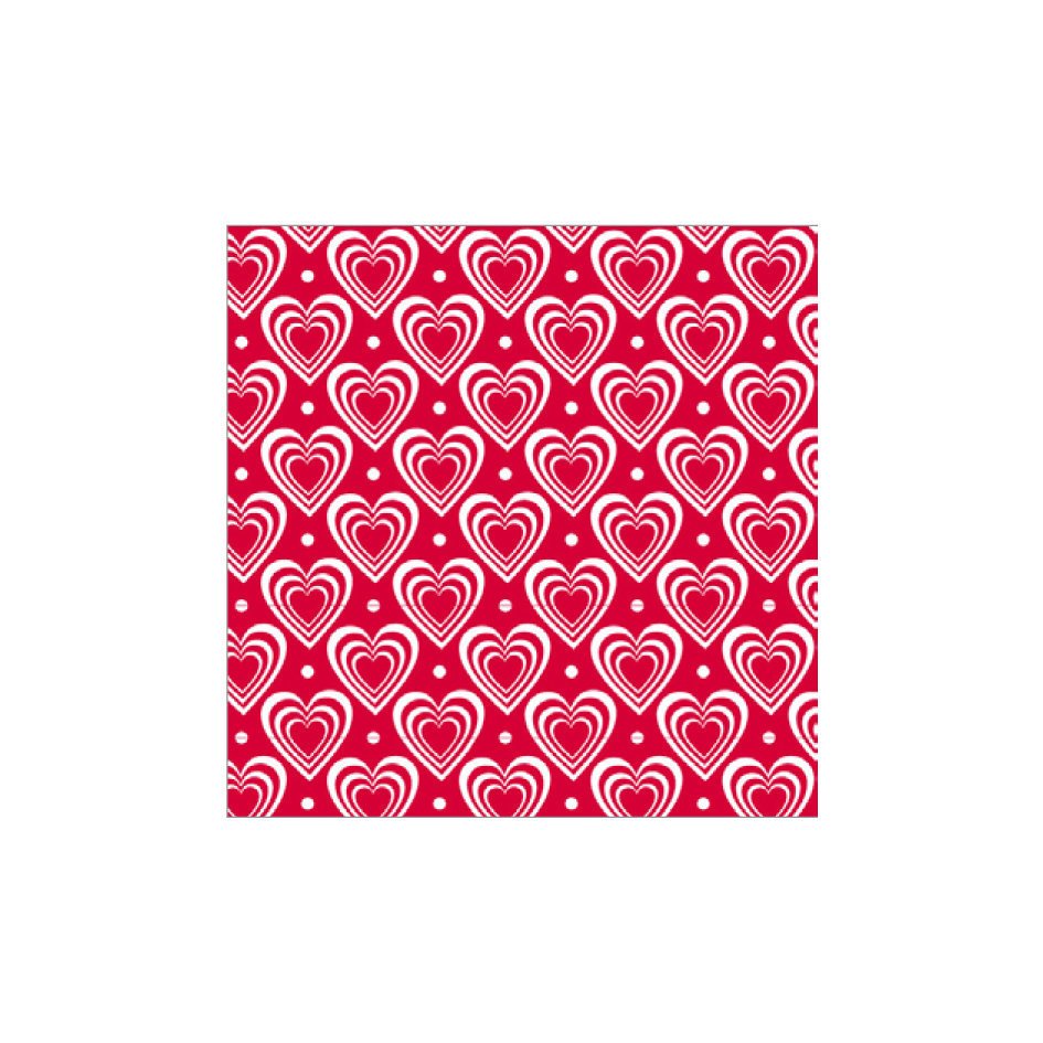 Krasilnikoff Papierserviette 3D Hearts Preview Image