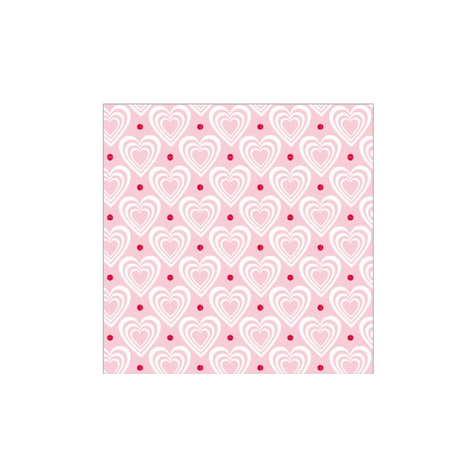 Krasilnikoff Papierserviette 3D Hearts