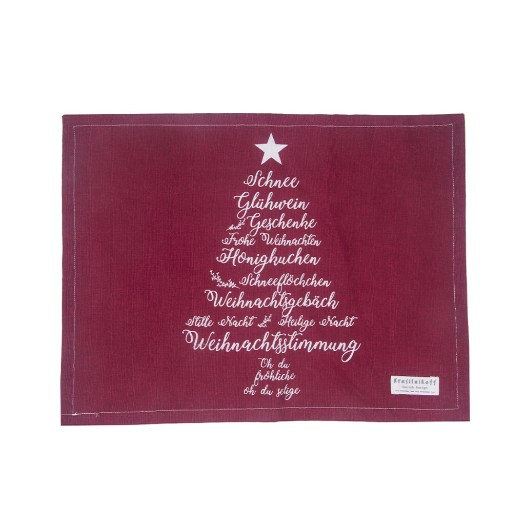 Krasilnikoff Platzmatte, Tischset Christmas Words Preview Image