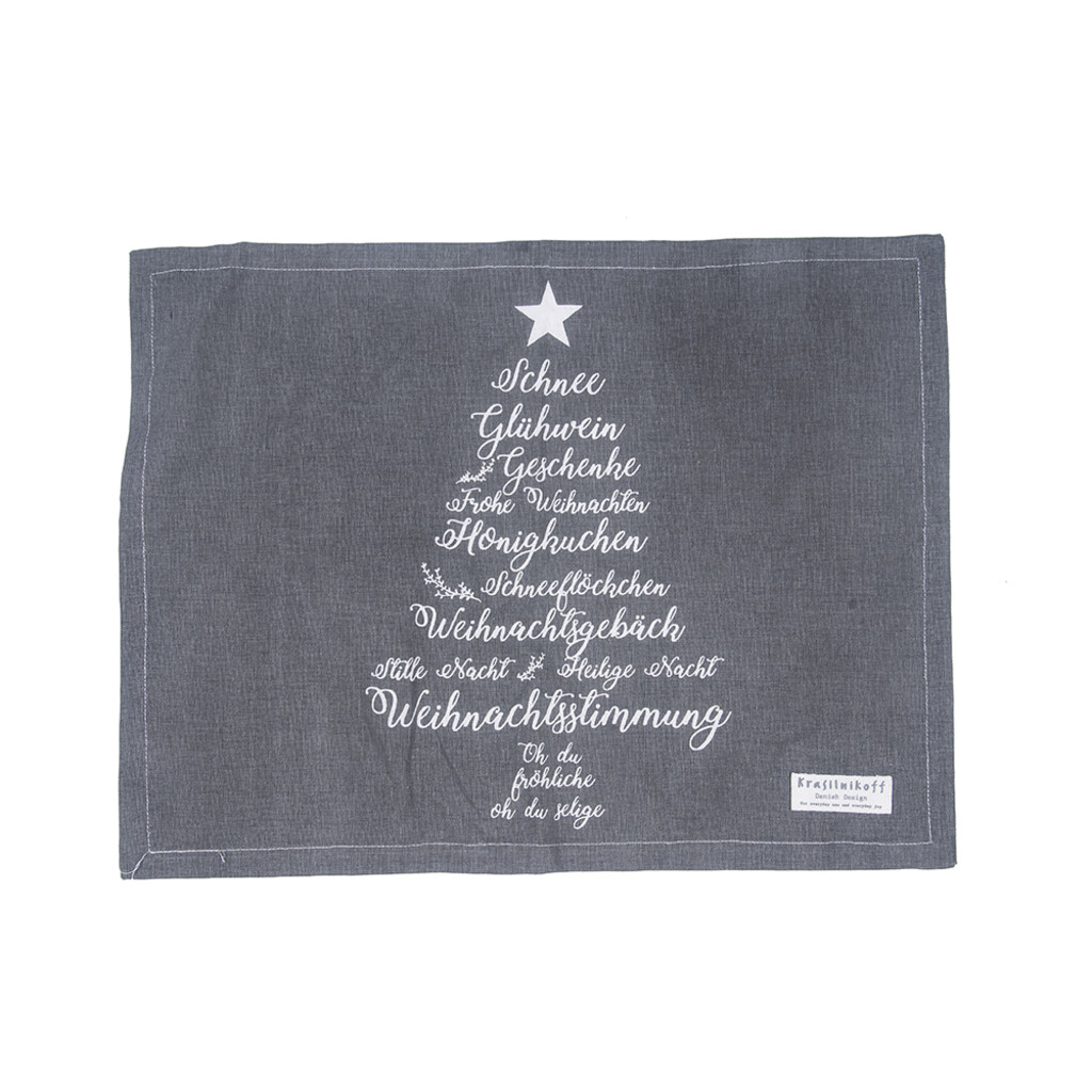 Krasilnikoff Platzmatte, Tischset Christmas Words Preview Image