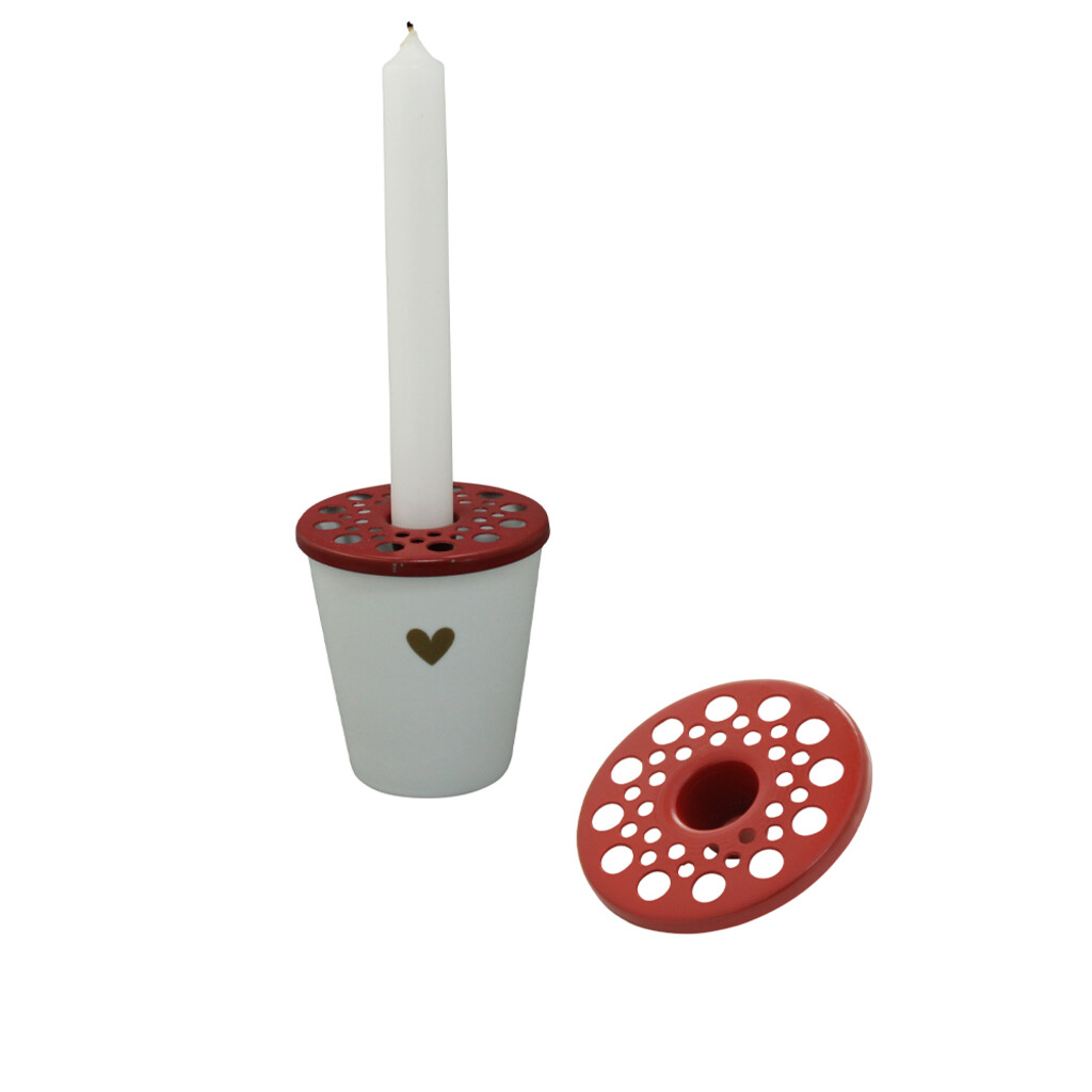 Stabkerzenhalter, Becheraufsatz für Happy Mugs