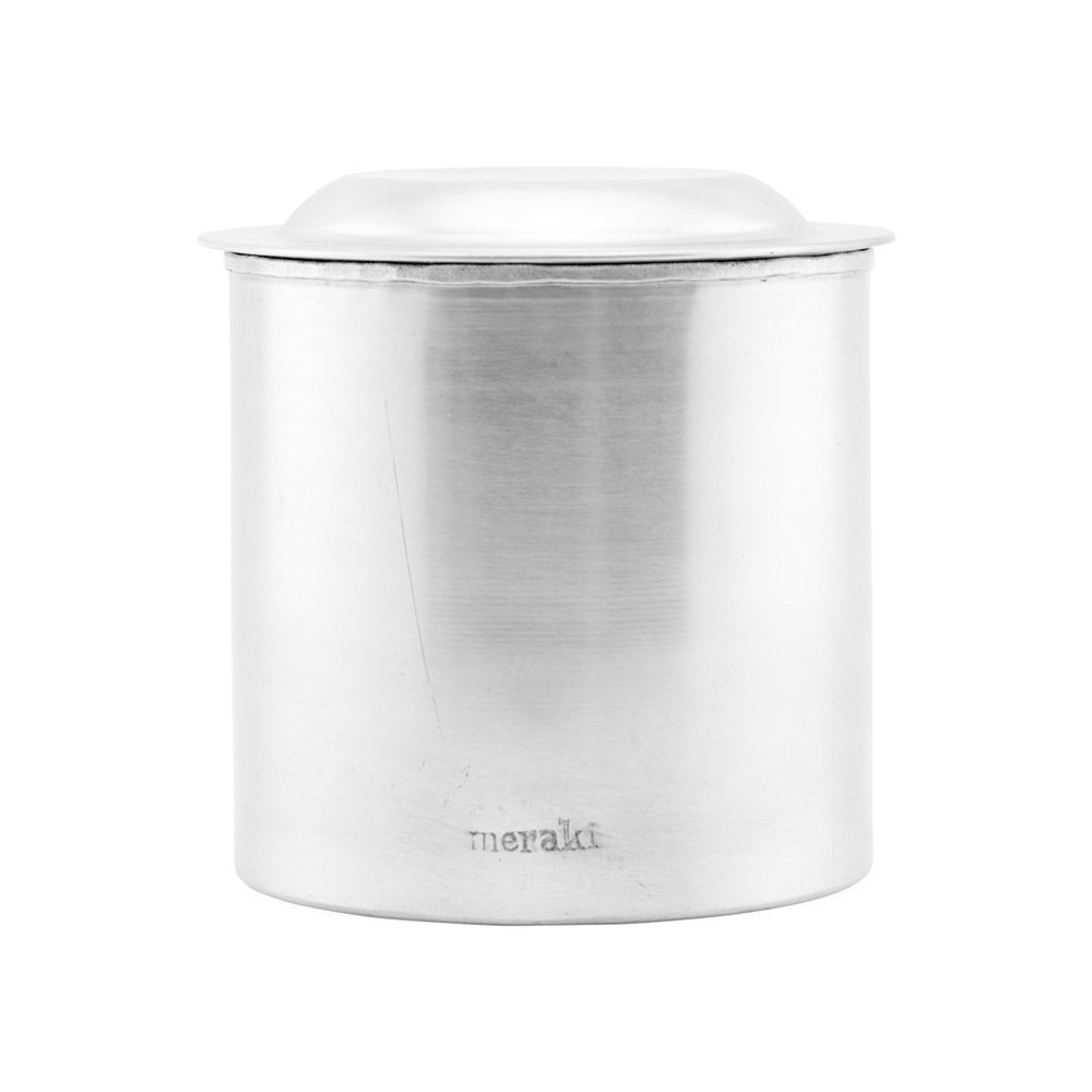 Dose mit Deckel Silber-Finish