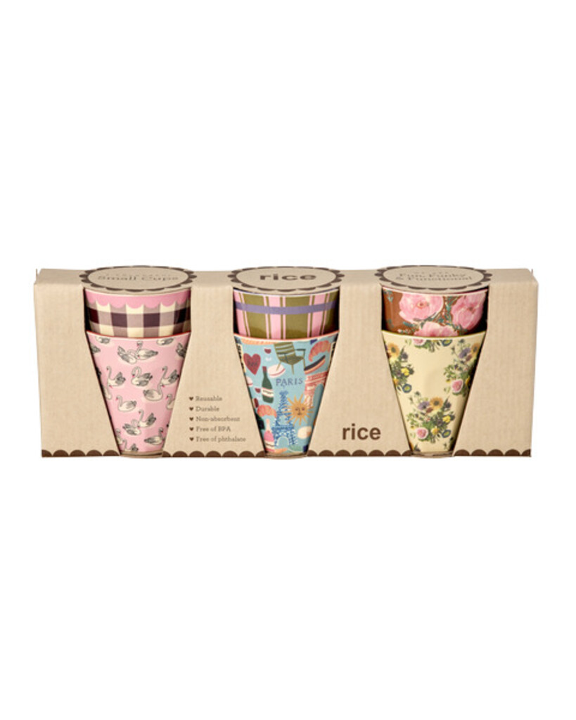 RICE Melamin Becher Small Bon Vivant 6er PAck online kaufen bei SKANDEKO
