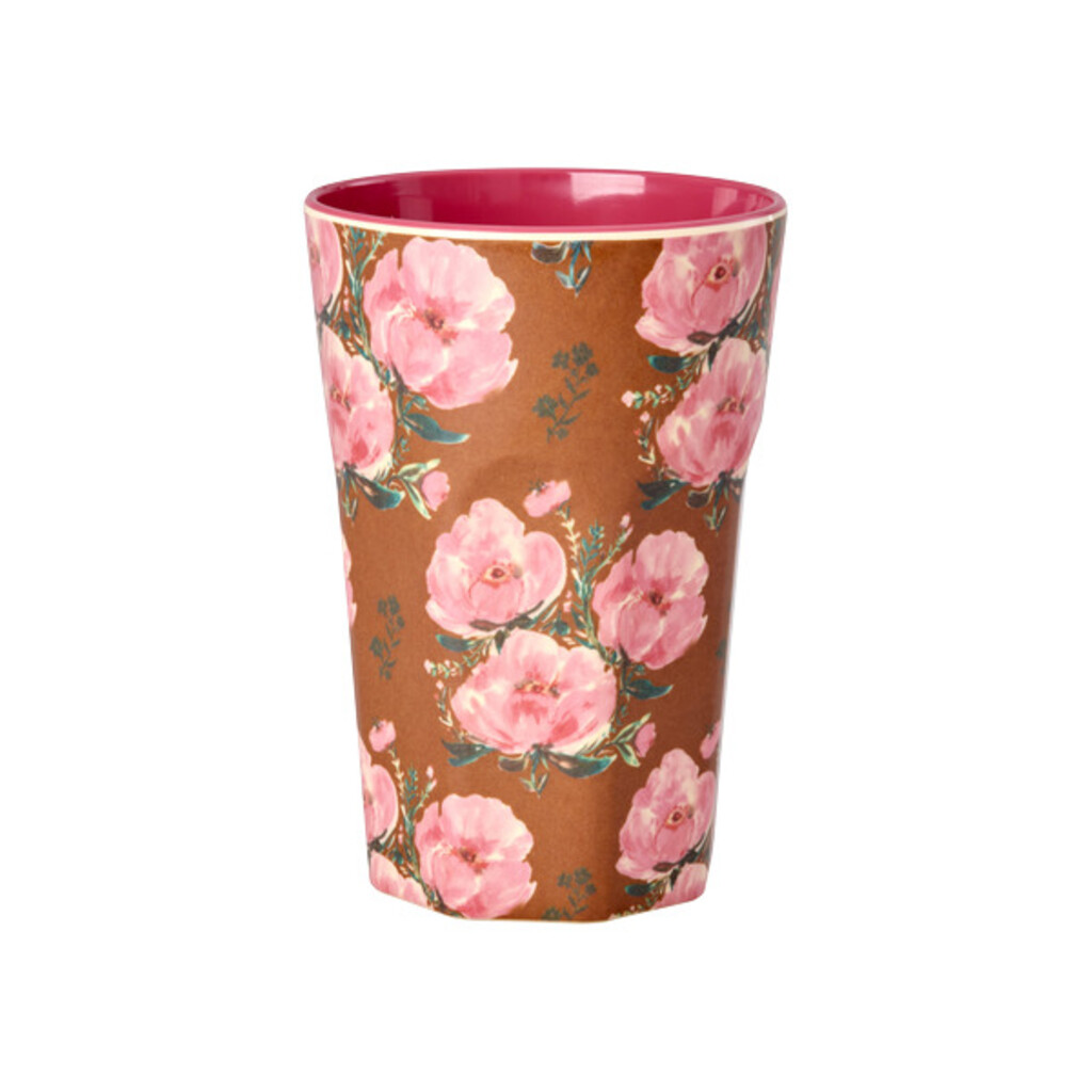 RICE Hoher Melamin Becher Floral Fiesta Rose online kaufen bei SKANDEKO