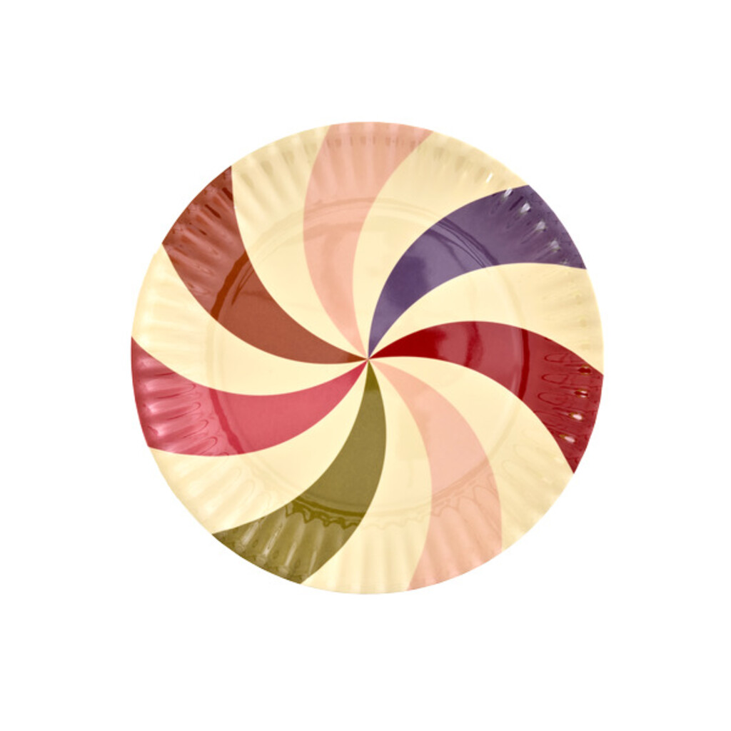 RICE Melamin Serviertablett Rund Spin Color Ø 40,5 cm online kaufen bei SKANDEKO