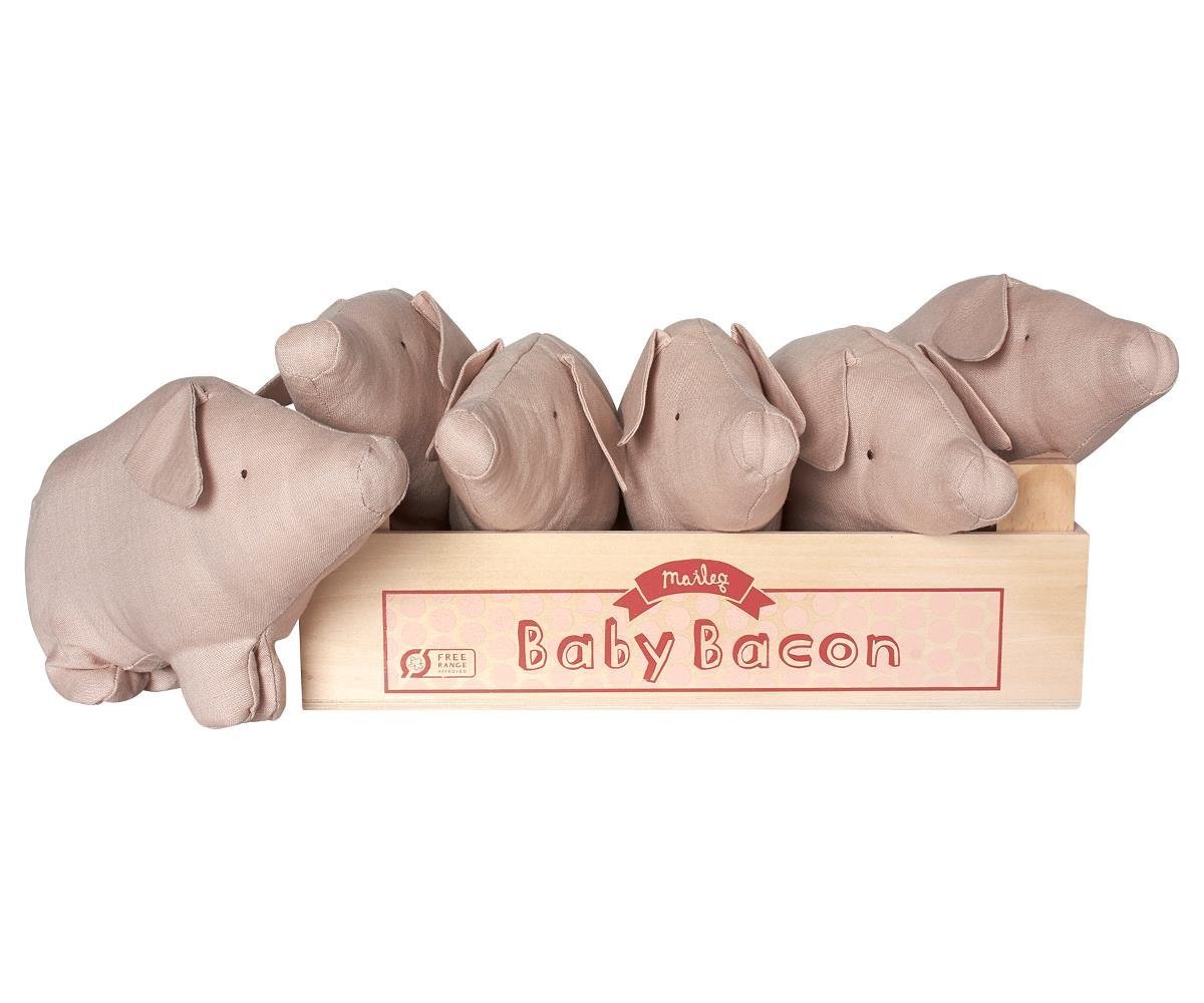 Baby Bacon Box mit 6 Schweinchen