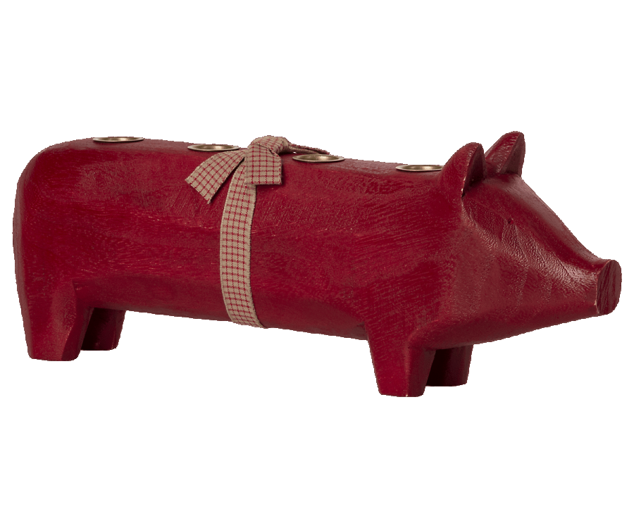 Kerzenhalter für 4 Kerzen Schwein