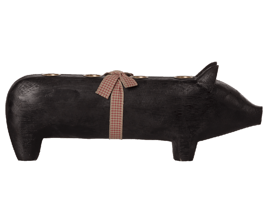 Kerzenhalter für 4 Kerzen Schwein