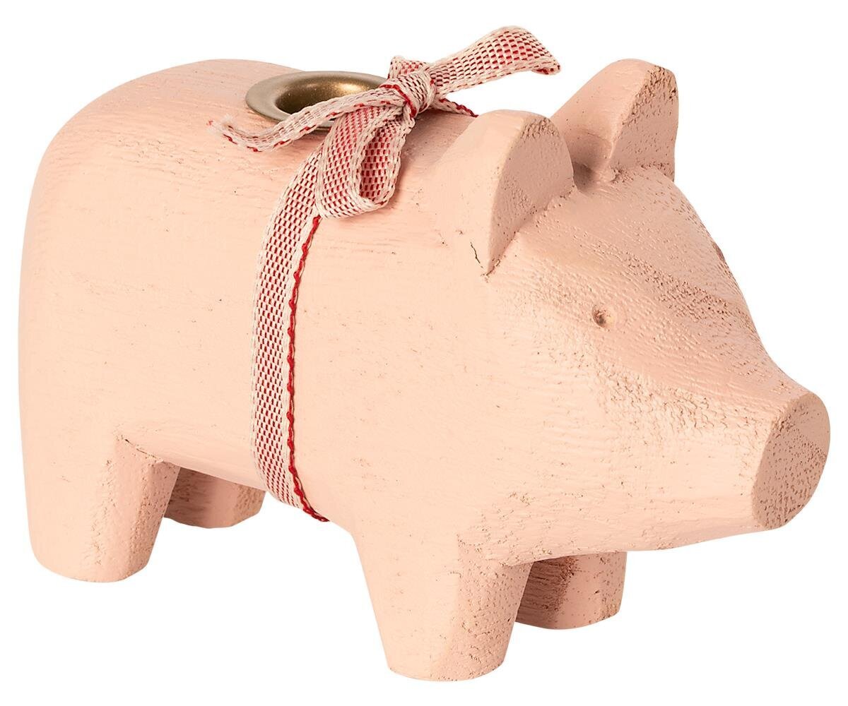 Maileg Kerzenhalter Holzschwein klein