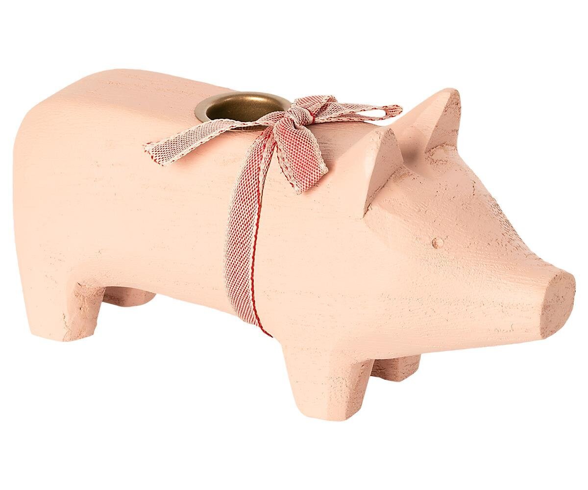 Maileg Kerzenhalter Holzschwein medium