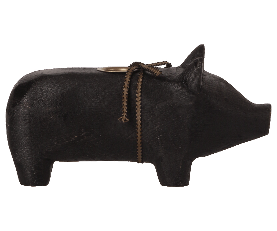 Kerzenhalter Schwein aus Holz