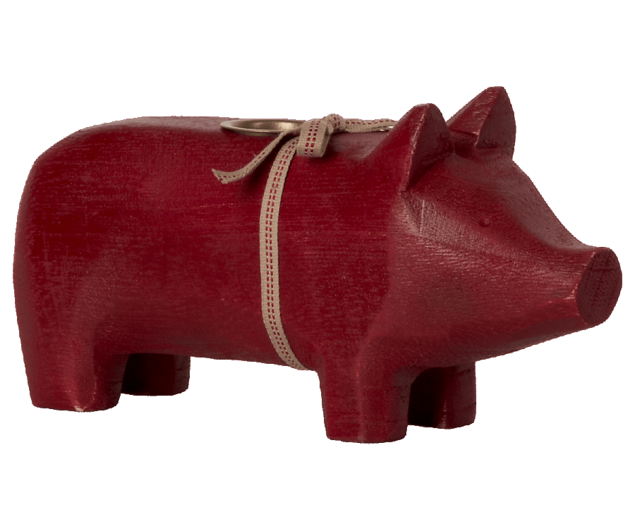 Kerzenhalter Schwein aus Holz