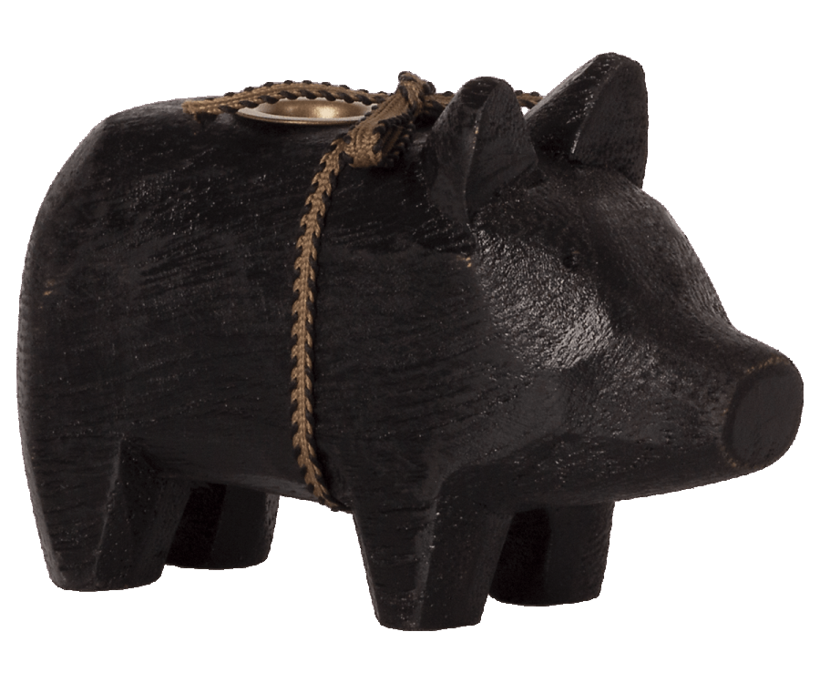 Kerzenhalter Schwein aus Holz