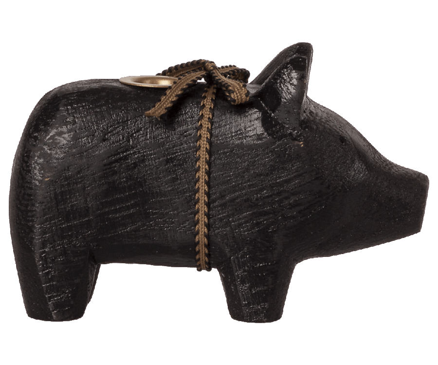 Kerzenhalter Schwein aus Holz