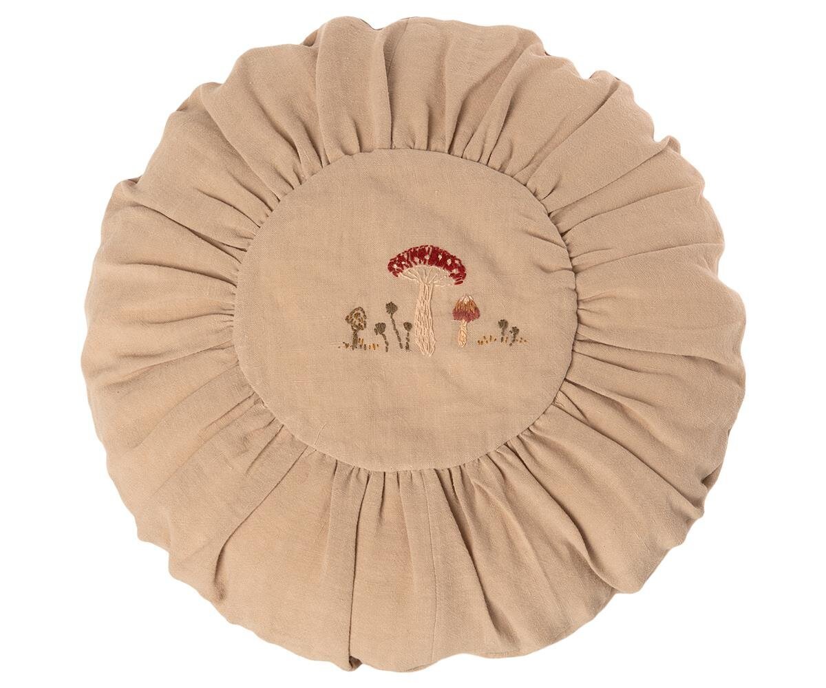 Rundes Kissen mit Pilz Motiv