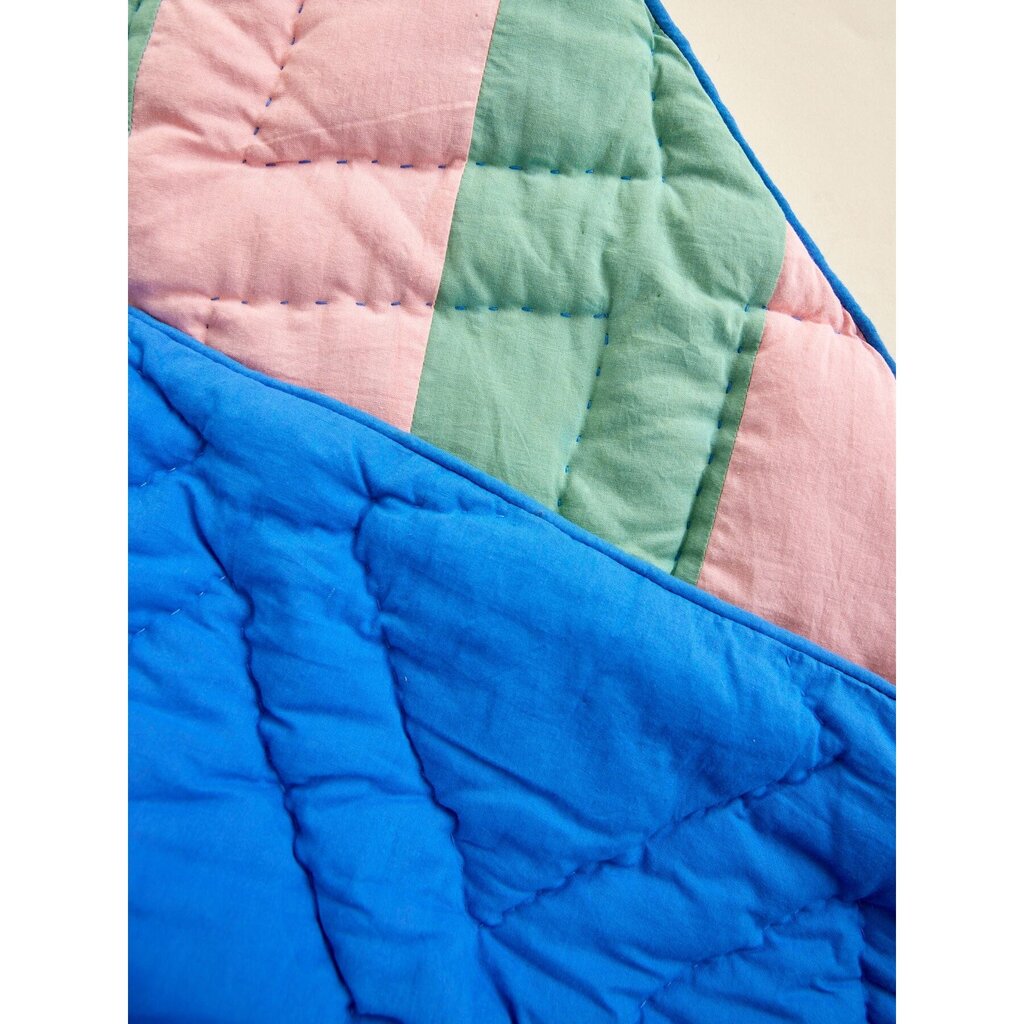 RICE Baumwoll Decke Quilt gestreift Pink/Green, Blau Preview Image