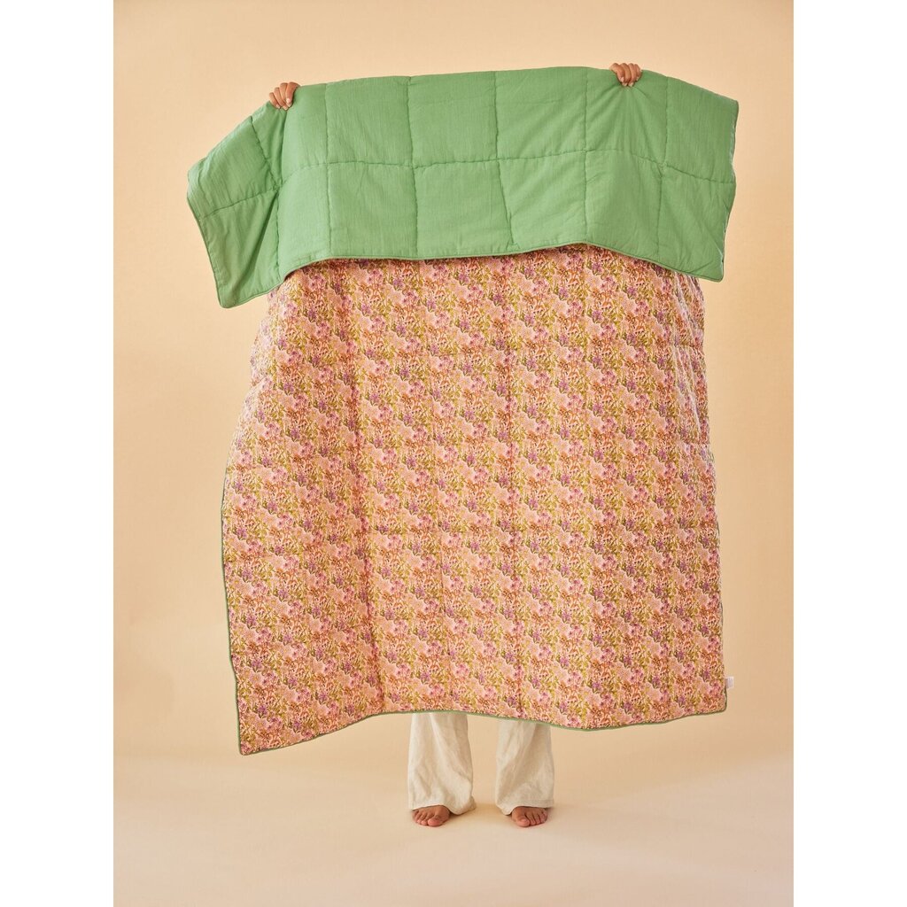 RICE Baumwoll Quilt Steppdecke mit Flower Print Preview Image