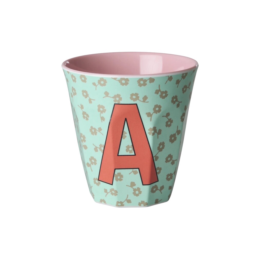 RICE Buchstaben-Becher mit Blumen Medium Preview Image