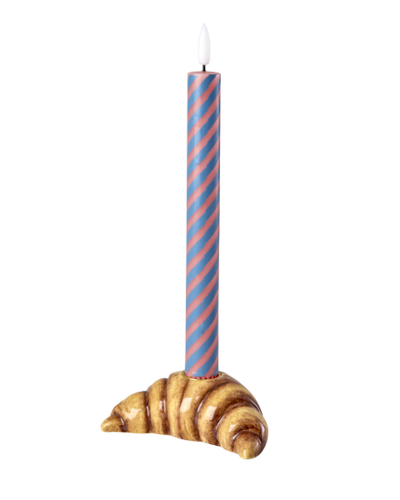RICE Keramik Kerzenhalter Croissant