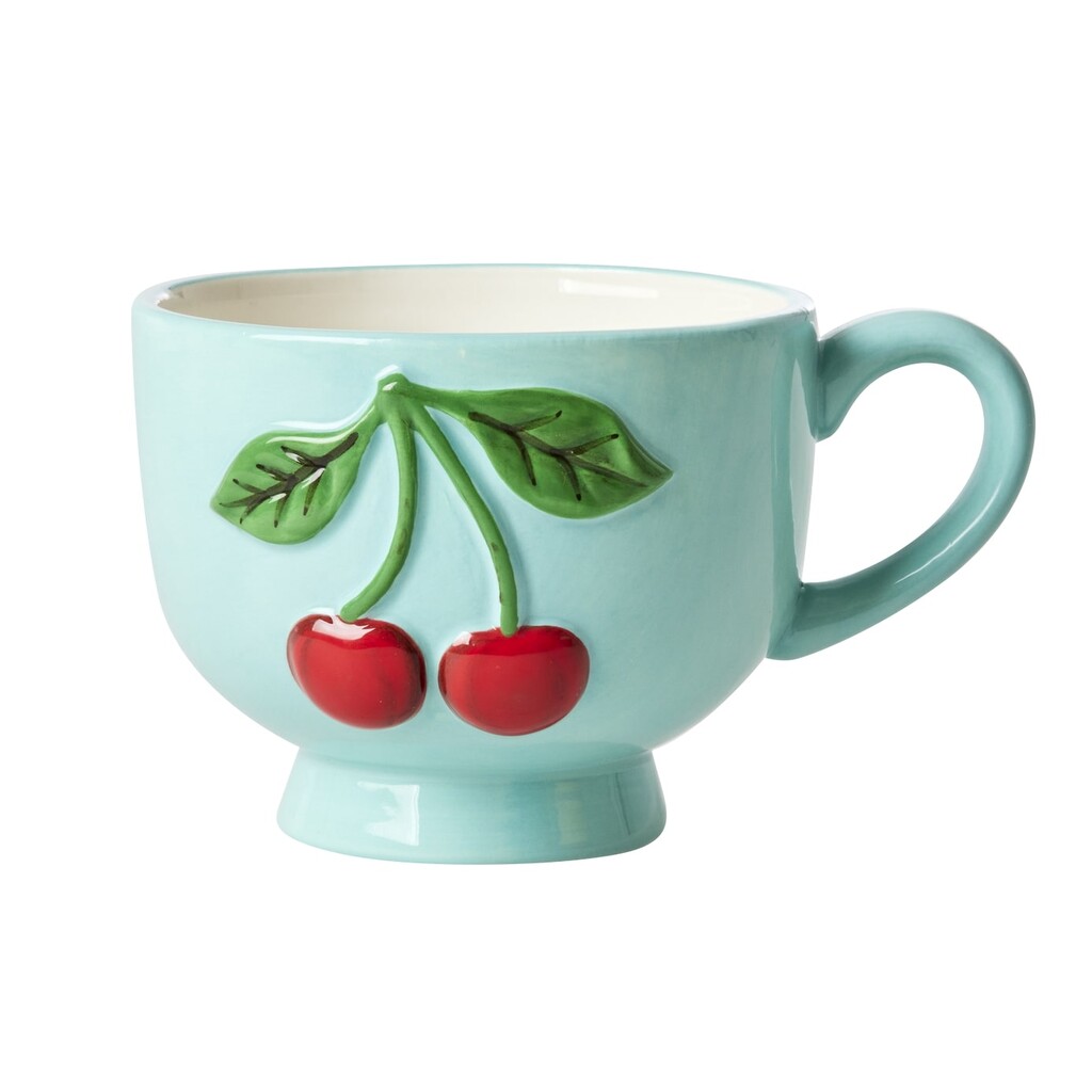 Keramik Becher mit Kirschen