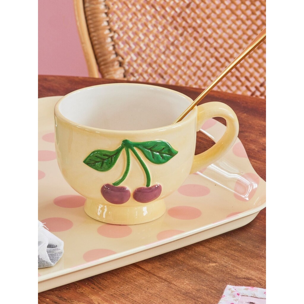 Keramik Becher mit Kirschen