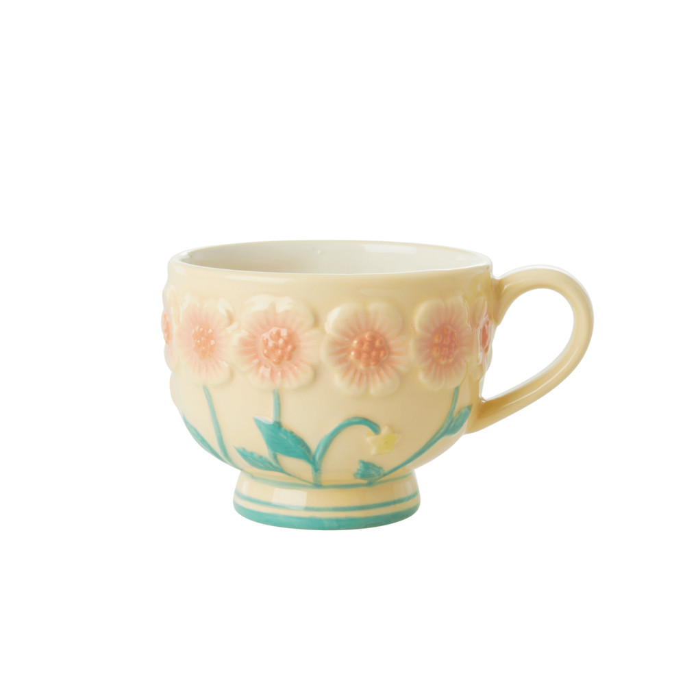 Keramik Tasse Flower Design