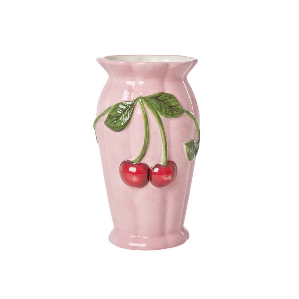 Keramik Vase Cherry Pink
