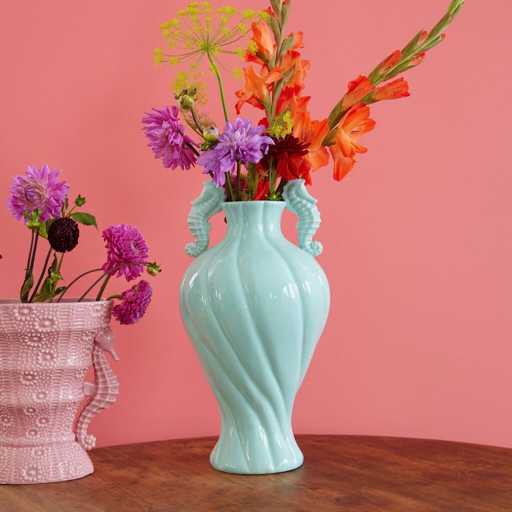 RICE Keramik Vase Seepferdchen in Mint Preview Image