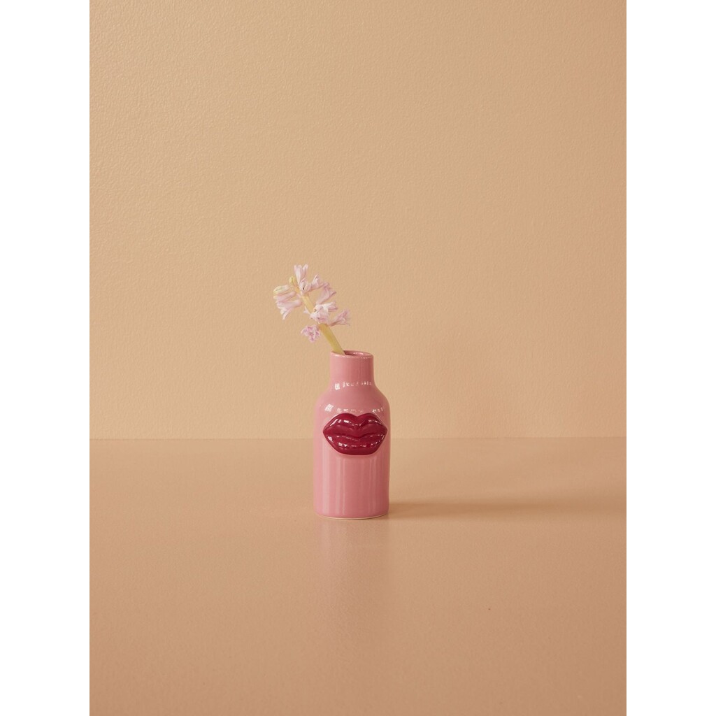 Kleine Keramik Vase Lipstick