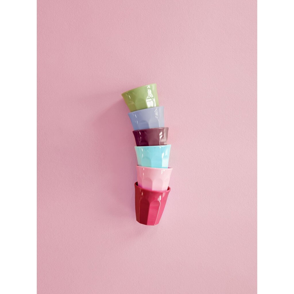 Kleine Melamin Becher Espressogröße, mehrfarbig,  6er Pack