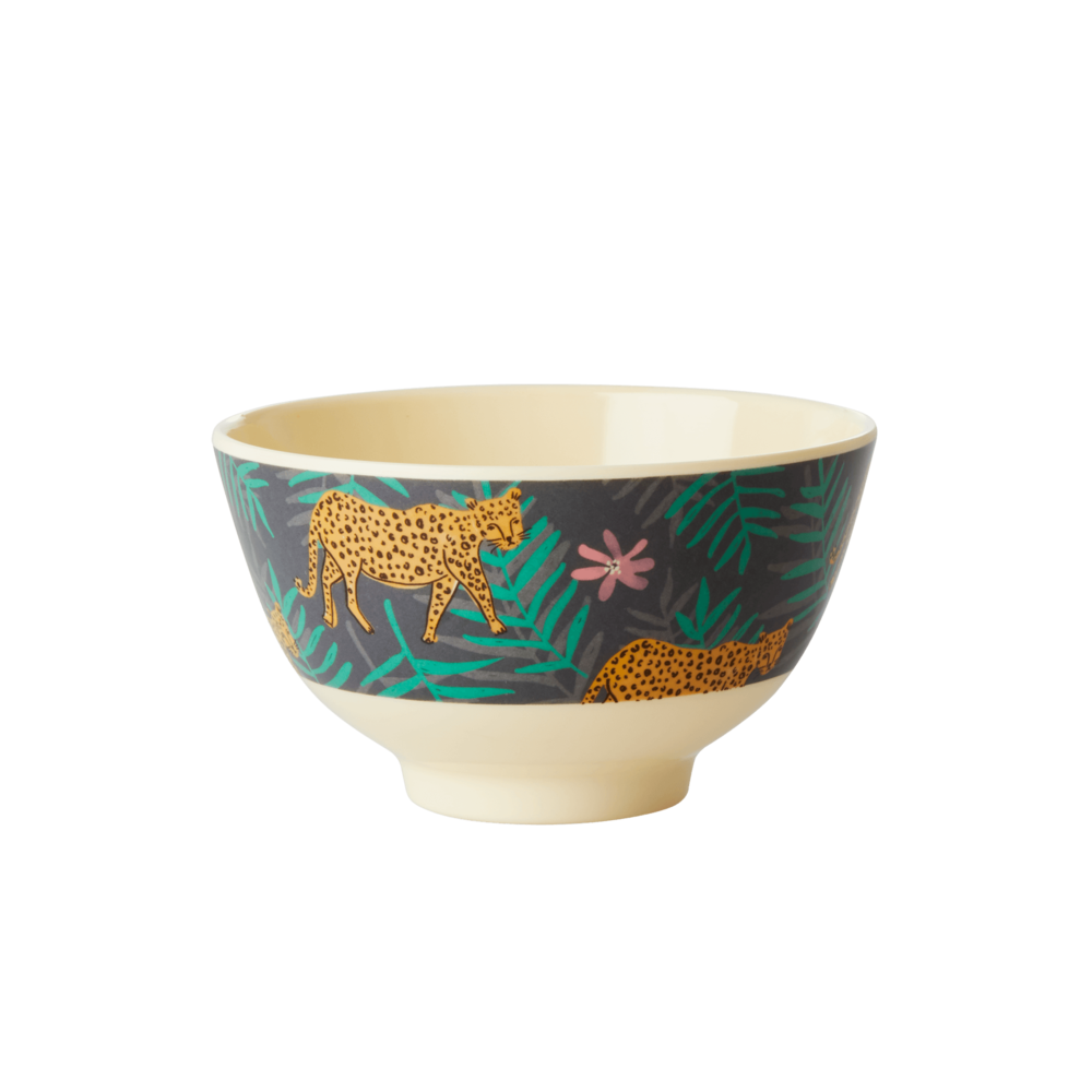 RICE kleine Melamin Schüssel Leopard and Leaves