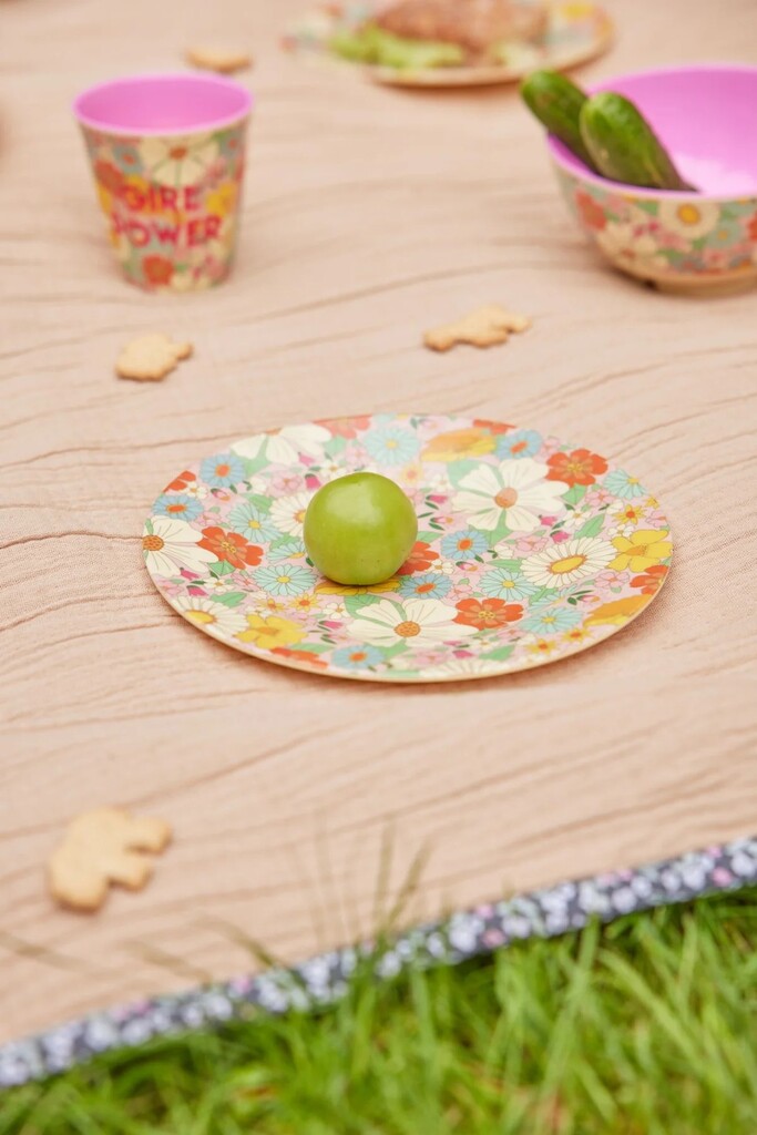 RICE Kleiner Melamin Teller Flower Power Preview Image