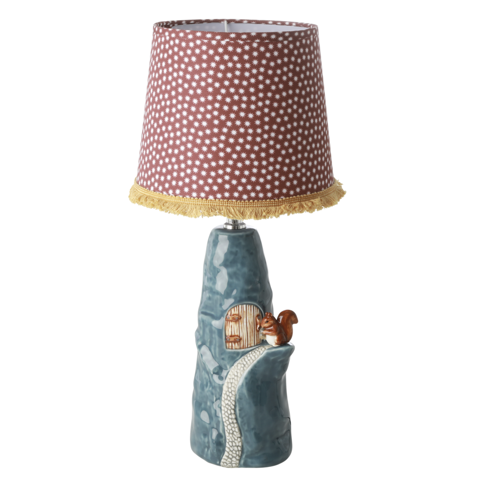 RICE Lampe Eichhörnchen blau