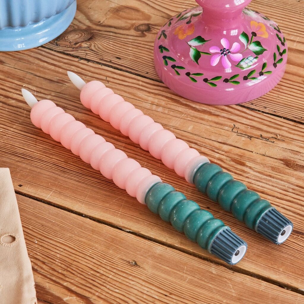 LED Kerzen Twisted 2er