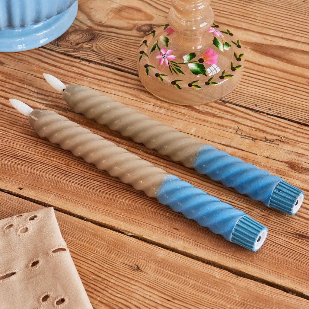 LED Kerzen Twisted 2er