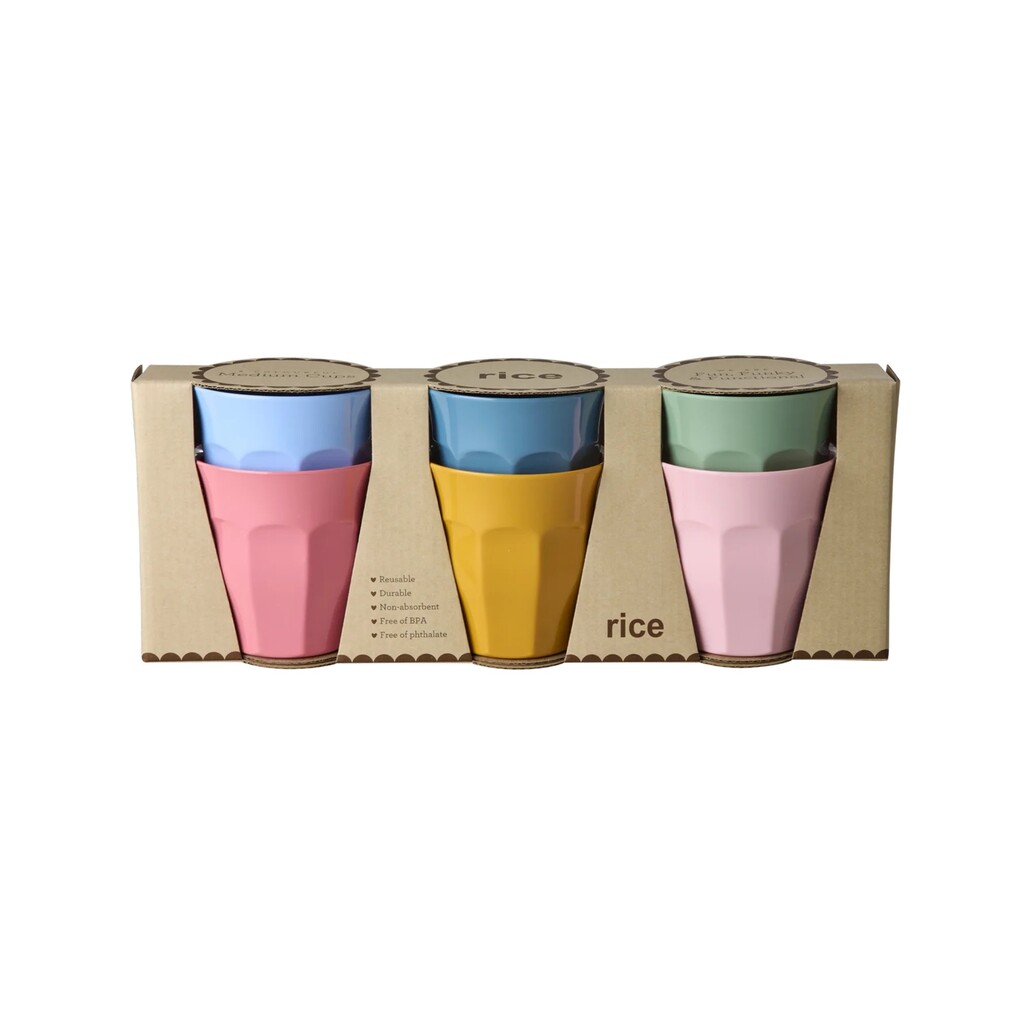 RICE Medium Melamin Becher 6er All you need is love Preview Image