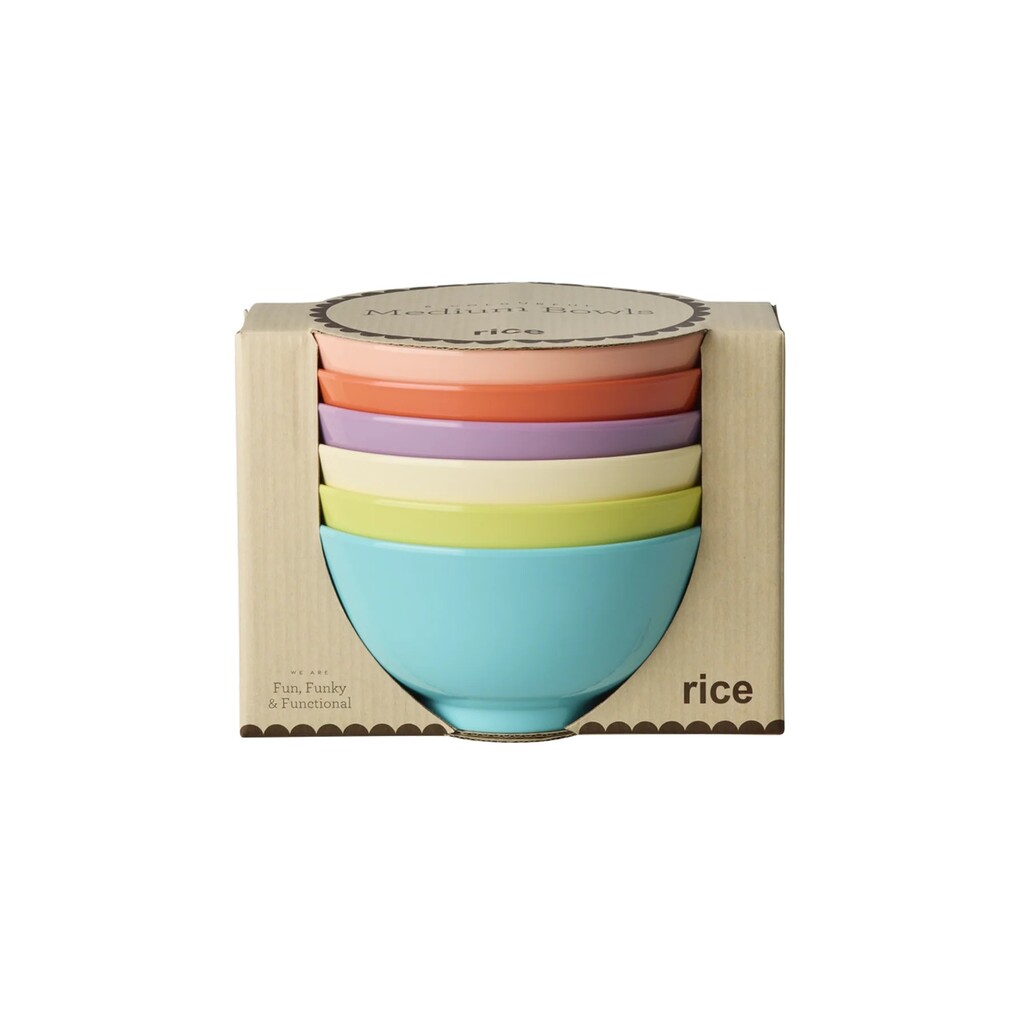 RICE Medium Schüsseln Melamin Glory Days 6er Preview Image