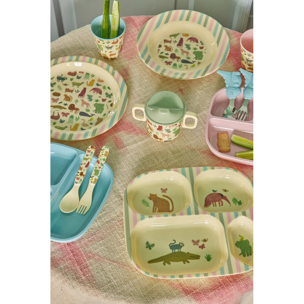 RICE Melamin Babybecher in Crème Sweet Jungle Print Preview Image