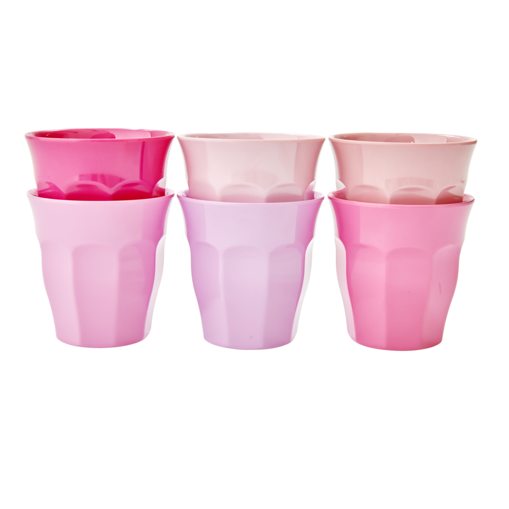 Impressionen zu RICE Melamin Becher Medium 50 Shades of Pink 6er, Bild 1