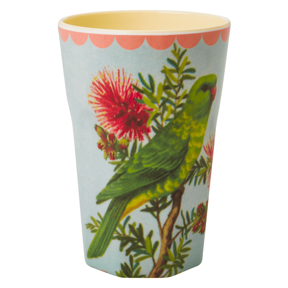 RICE Melamin Becher Vogel