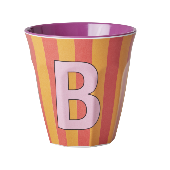 Melamin Buchstabenbecher gestreift