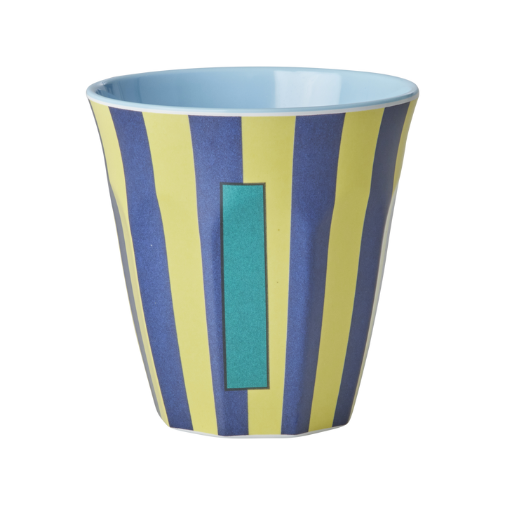 Melamin Buchstabenbecher gestreift