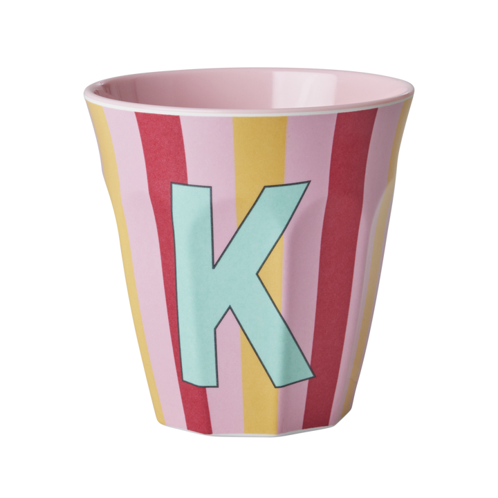 Melamin Buchstabenbecher gestreift
